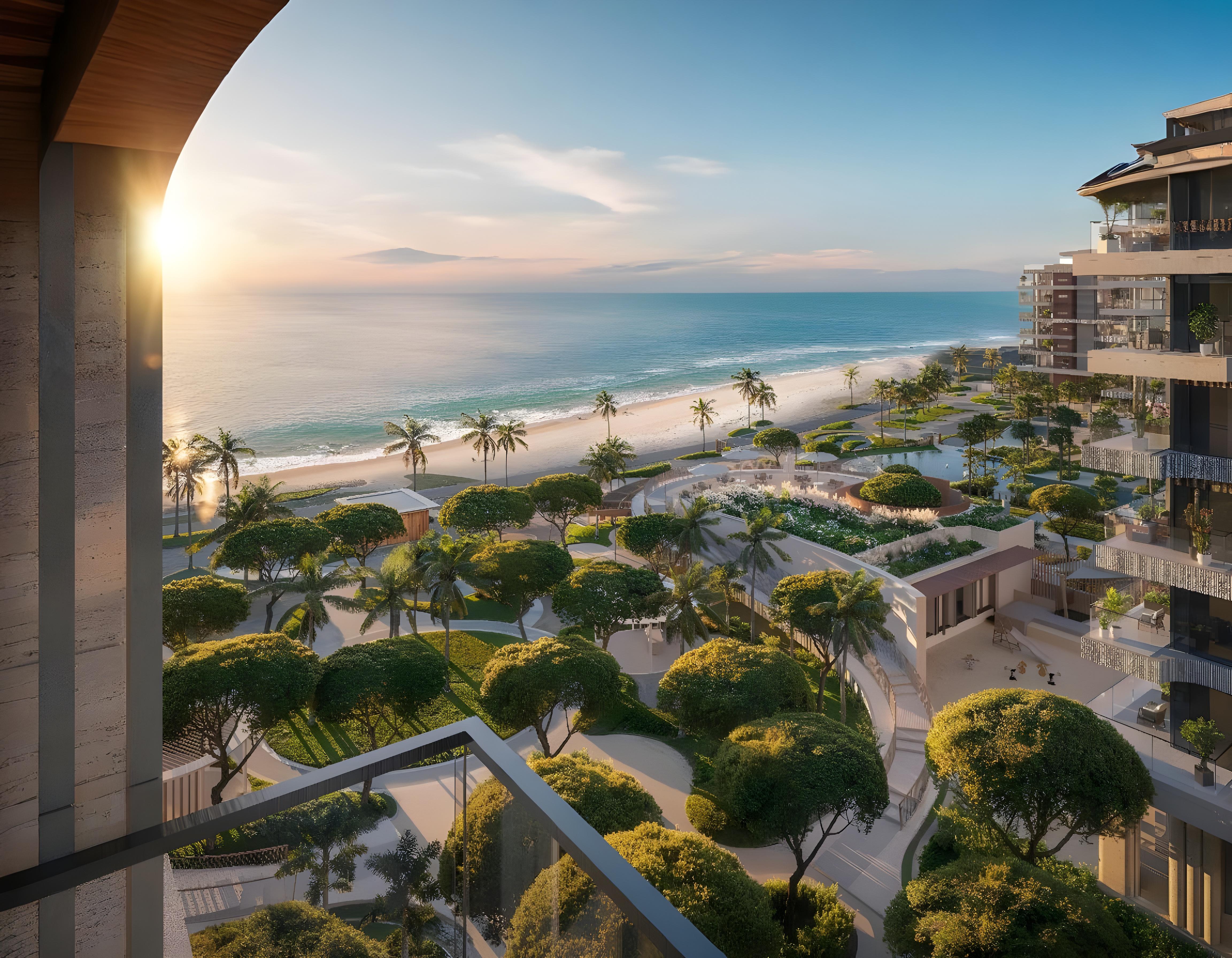 Beachfront gardens